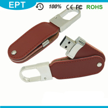 Drehbarer Schlüsselanhänger Leder Emoboss USB-Stick (TL013)